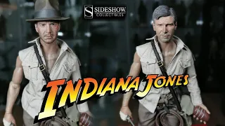 1/6 Indiana Jones figure, Sideshow with custom head, hot toys, NO present toys, Harrison Ford hero