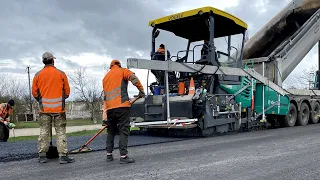 НОВЫЕ дороги Украины.РАБОТА ТЕХНИКИ.УКЛАДКА АСФАЛЬТА!!!