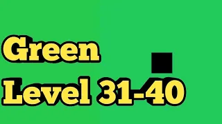 Green Level 31 32 33 34 35 36 37 38 39 40 Green Puzzle Game|Bart Bonte Game Walkthrough