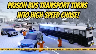 Greenville, Wisc Roblox l Prison Transport Bus STOLEN - MANHUNT CHASE Roleplay