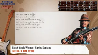 🎸 Black Magic Woman - Carlos Santana Guitar Backing Track with chords and lyrics