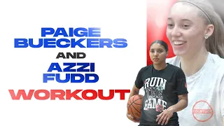 UConn Stars Paige Bueckers and Azzi Fudd Workout Video | Part 1