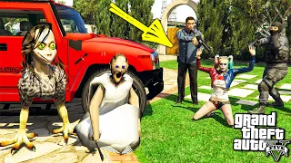 МОМО И БАБКА ГРЕННИ СПАСАЮТ ХАРЛИ КВИНН В ГТА 5 МОДЫ! ОБЗОР МОДА В GTA 5! ИГРЫ ГТА ВИДЕО MODS