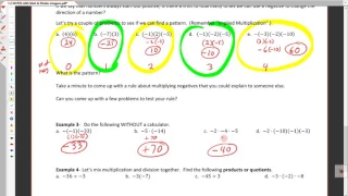 1.2 Multiplying & Dividing Integers Part 2