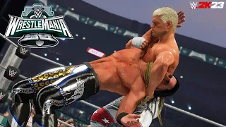 Cody Rhodes vs Seth Rollins WrestleMania 40 Prediction Highlights | WWE 2K23