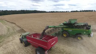 BIG JOHN DEERE X9  1000 - HARVEST CANOLA. TATRA PHOENIX JOHN DEERE 8345 + HORSCH. SKLIZEŇ ŘEPKY.