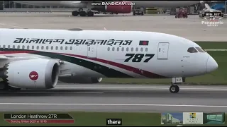 Biman Bangladesh Airlines Landing at London Heathrow 09.05.2021