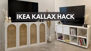 EXTREME IKEA KALLAX HACK! | DIY CANE TV CONSOLE | DaishaView