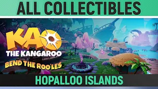 Kao the Kangaroo - Bend the Rooles DLC - Hopalloo Islands 🏆 All Kao Letters, Diamonds & Chests