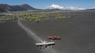 Посадка на Вулкан на самолете