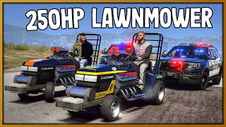 GTA 5 Roleplay - 250HP Lawnmower Cop Chase! Cop was MAD | RedlineRP #928