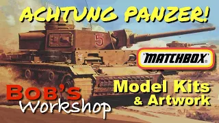 Matchbox Model Tank Panzer Kits of World War 2 Germany and Artwork of Artist Roy Huxley
