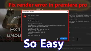 how to fix render error in premiere pro