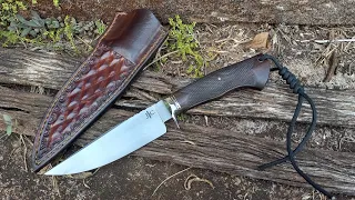 Faca Hunter forjada em aço 52100 / 52100 steel forged hunting knife