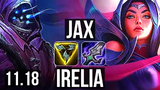 JAX vs IRELIA (TOP) | 2.7M mastery, 6 solo kills, 9/1/1, Dominating | NA Master | v11.18