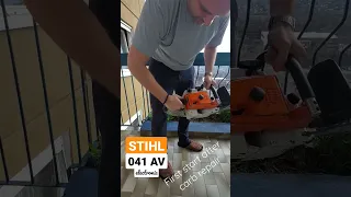 First start after carburator repair! STIHL 041 AV 5.5hp