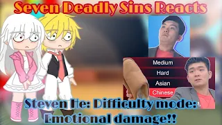 Seven Deadly Sins Reacts Steven He: Difficulty mode: Emotional Damage!! {Gacha club: Edition}