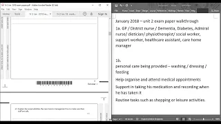 Unit 2: Working in care - Exam paper walkthrough (H&SC BTEC Level 3) JAN’18 📝📑