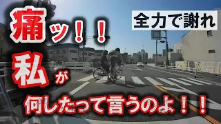 【ドラレコは見た】 顔面を強打するお姉さん 自転車だからと言って信号無視しないでよ！ あわやミキサー車に激突の軽バン 横断歩行妨害するベンツ 助手席から見る居眠り運転の一部始終