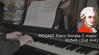 Mozart: Piano Sonata No.16 in C major, K545 (2nd mvt) Моцарт Соната До мажор (2 часть)