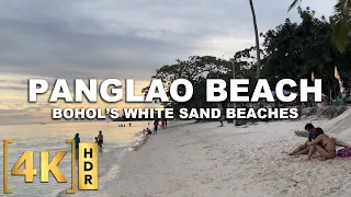 Panglao Beach Walking Tour | Bohol’s White Beach Paradise | 4K HDR | Philippines