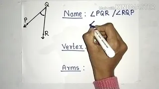 6th maths chapter#2 semi English - name ,vertex and arms of an angle