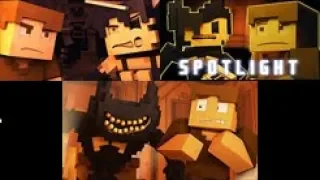 All Minecraft animation Bendy and the ink machine (1-3) with clearer (AndyBTTF)