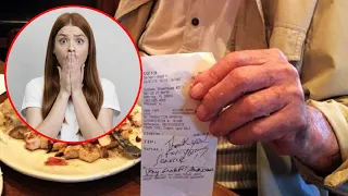 Waitress that was polite to a disgruntled old man didn’t think he would ever leave her a “tip”…