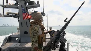 U.S. Military Patrol Boat Mark VI Conduct Shooting Exercise