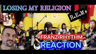 LOSING MY RELIGION _(R.E.M) COVER By; FATHER & KIDS Female Version @FRANZRhythm FAMILY BAND reaction