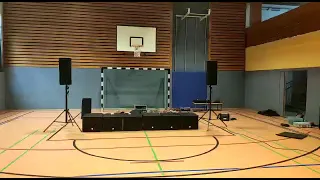 PA test in a gym