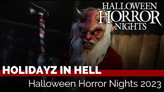 Holidayz in Hell haunted house | Halloween Horror Nights 2023 at Universal Studios Hollywood