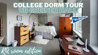 College Dorm Tour 2021 | University at Buffalo Greiner Hall RA Room | Kathleen Leite