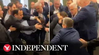 Fights break out in Georgian parliament over ‘foreign agents’ bill