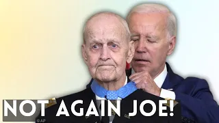 Shocking Moment Biden Exits Medal of Honor Ceremony Early & Abandons War Hero