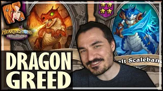 ONLY GREED PULLS OFF DRAGONS! - Hearthstone Battlegrounds