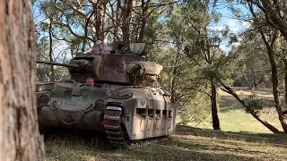 Matilda Tank operating in timbered country