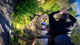 POV 4K Hagrid's Magical Creatures Motorbike Adventure queue and ride