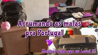 ARRUMANDO AS MALAS PARA IA PARA PORTUGAL 🇵🇹