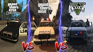 Where police is better? GTA 5 vs GTA 4 vs GTA San Andreas