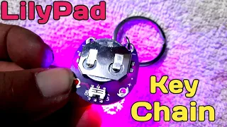 How to make rgb led light keychain | Lilypad coin battery holder CR2032 diy project.