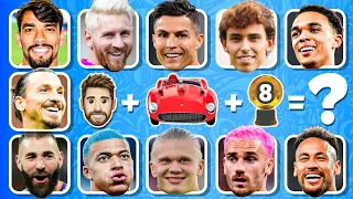 🚙 ⚽Can You Guess EMOJI, CAR and SONG of Football Players?  (with 4K video and music)🎶Ronaldo, Messi