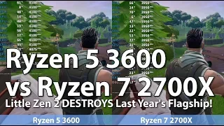 AMD Ryzen 5 3600 vs Ryzen 7 2700X in 6 Games. CS:GO, Fortnite, Dota 2 ect.