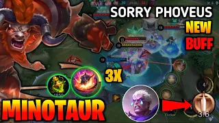 NEW BUFF!! OP Minotaur with New Item (INSANE LIFESTEAL) - Build Top 1 #mlbb #minotaurgameplay