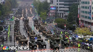 Seoul's streets rumble with military hardware as South Korea stages rare parade