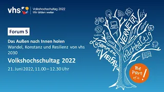 #Volkshochschultag 2022: Das Außen nach Innen holen - Wandel, Konstanz und Resilienz von #vhs2030