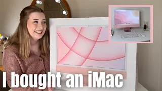 PINK iMAC UNBOXING | I can't believe I have a computer again!!