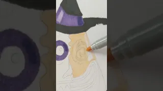 Drawing The Mayor from The Nightmare Before Christmas #art #coloring #shorts #inktober