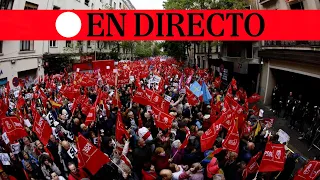 🔴 DIRECTO |  Manifestación en la sede del PSOE en apoyo a Pedro Sánchez