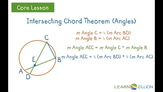 Find missing angle measurements within a circle using the intersecting chord theorem